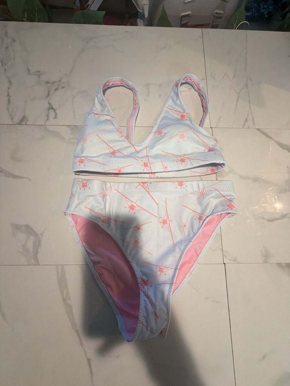 AVIHATS High Waisted Bikini Light Blue Size M ID #023